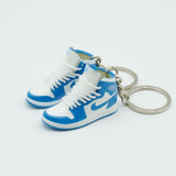 3D Air Jordan 1 MID | Blue and White | Keychain