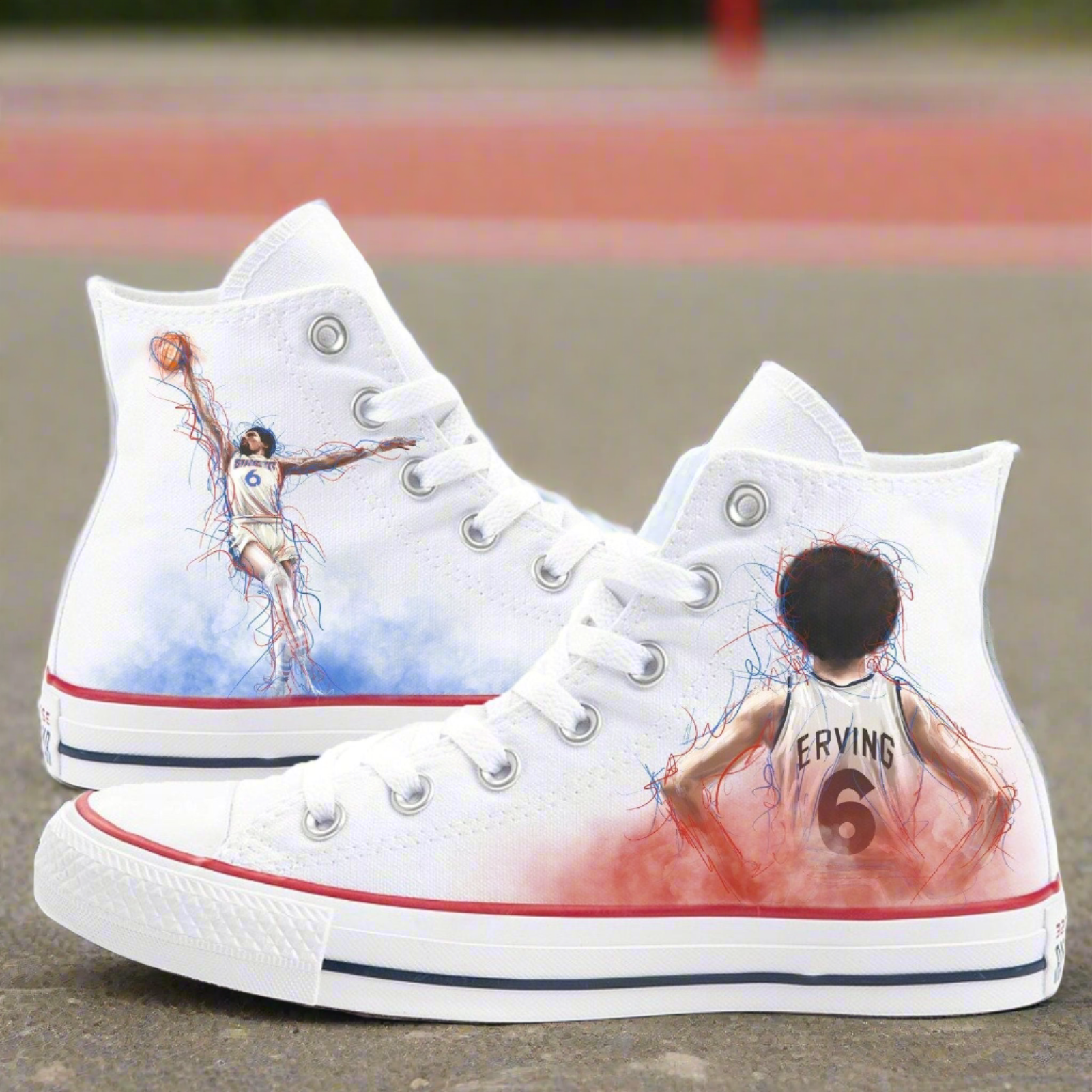 Julius Erving | "Dr. J" | Converse - Streetwear Sneakers - Streetwear Art by AndrooArt