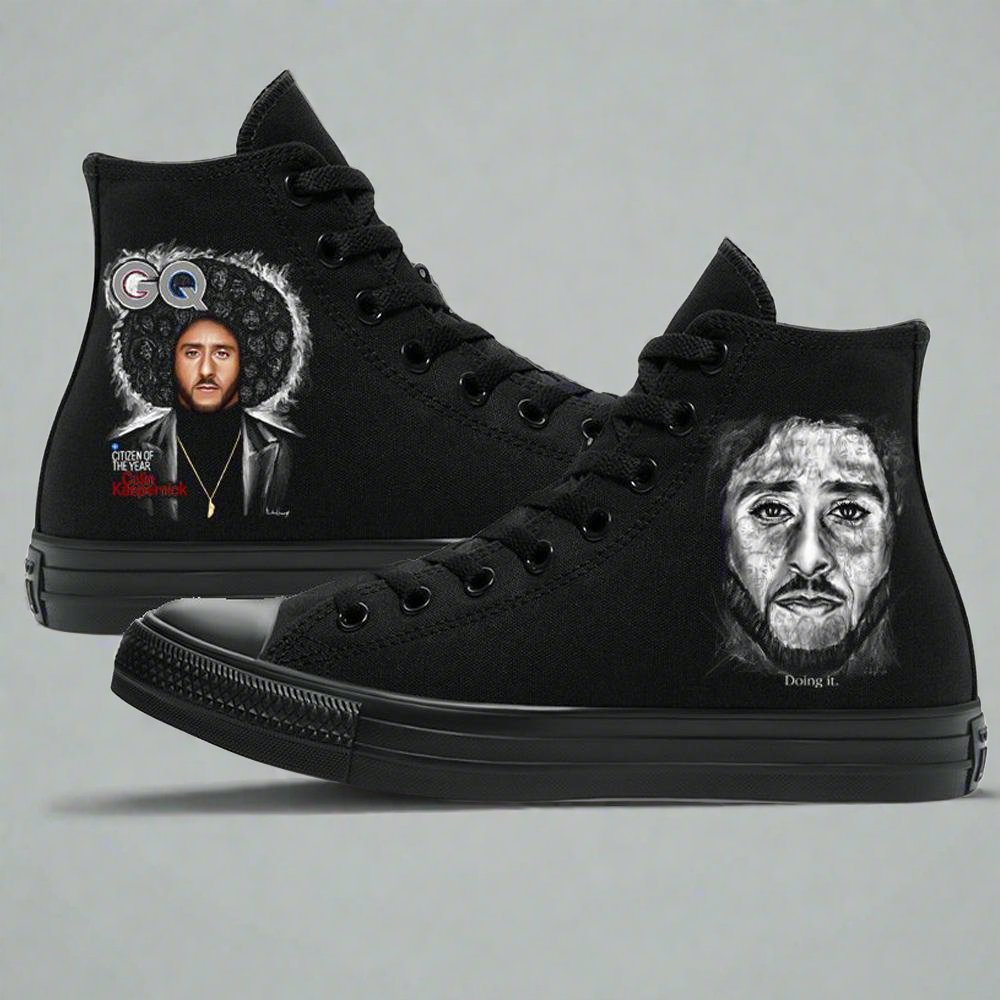 Justified & Doing It | Kaepernick Shoes | Blackout Kicks | Converse - Colin Kaepernick - Streetwear Art by AndrooArt