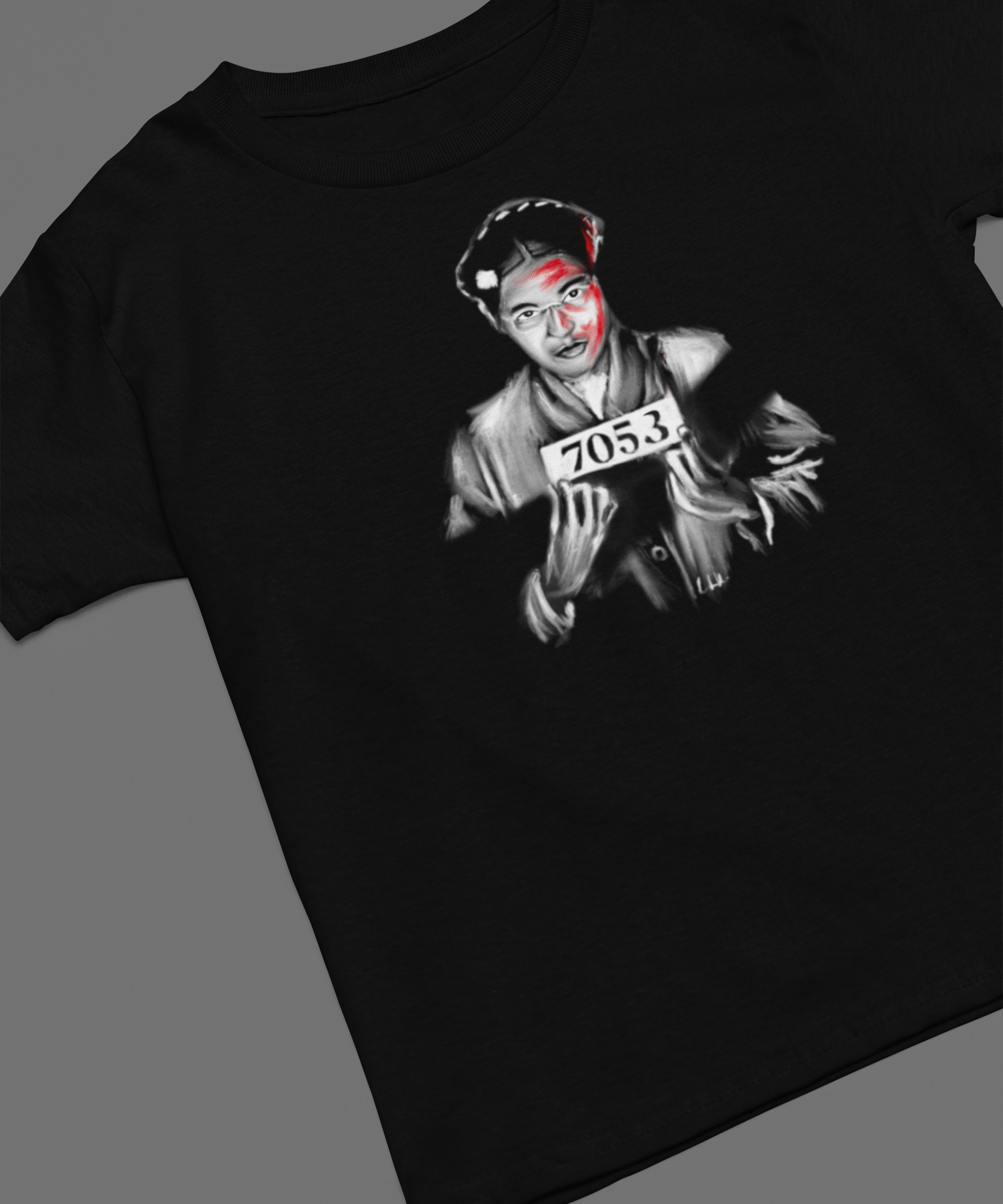 Unyielding Courage: Rosa Parks' Historic Defiance T-Shirt - Rosa Parks - Streetwear Art by AndrooArt