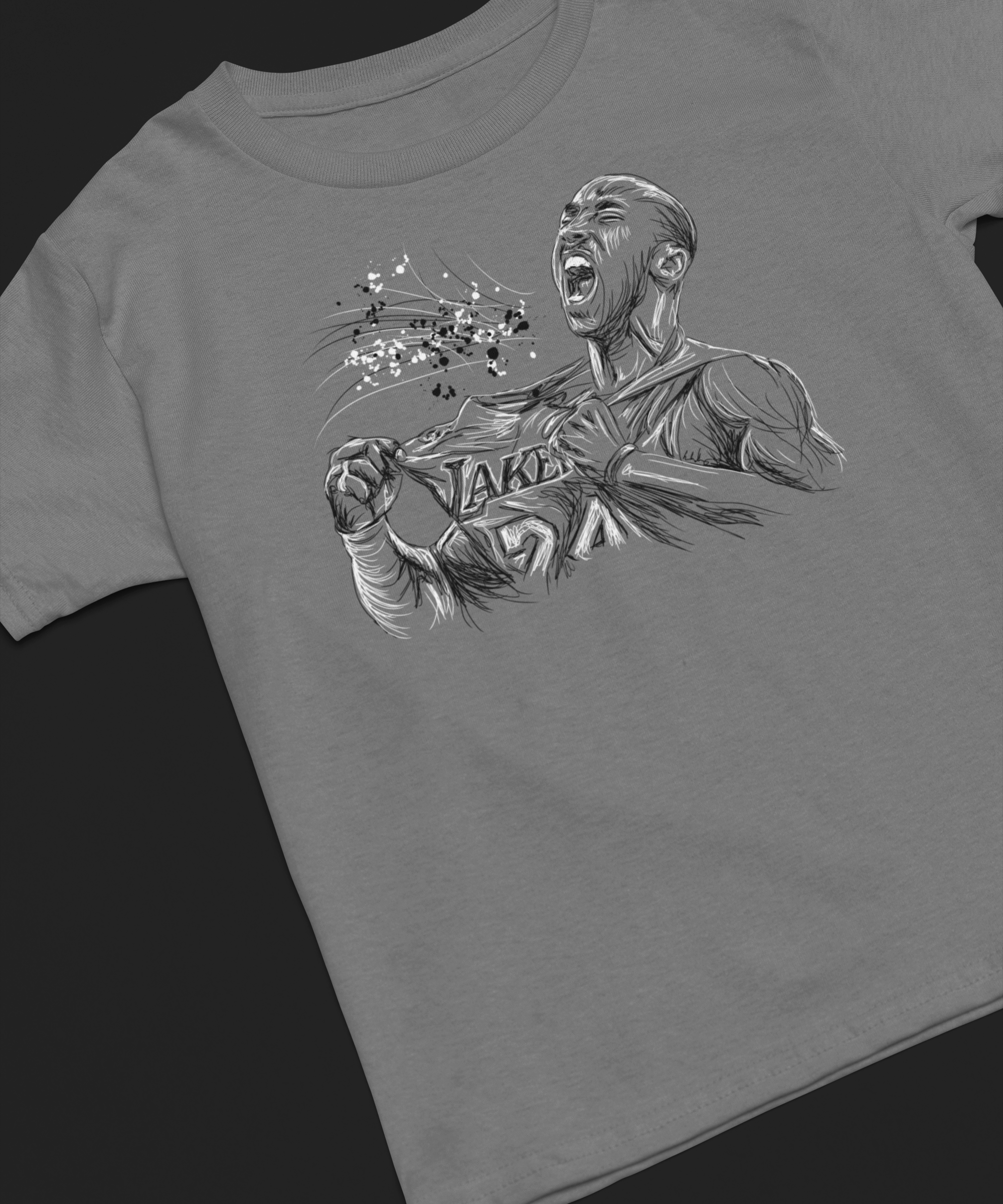 Unleash the Mamba: Heart of a Warrior T-Shirts - Kobe Bryant - Streetwear Art by AndrooArt
