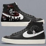 Nike Blazer Mid Sneakers | Black and White | "Say Their Names’’