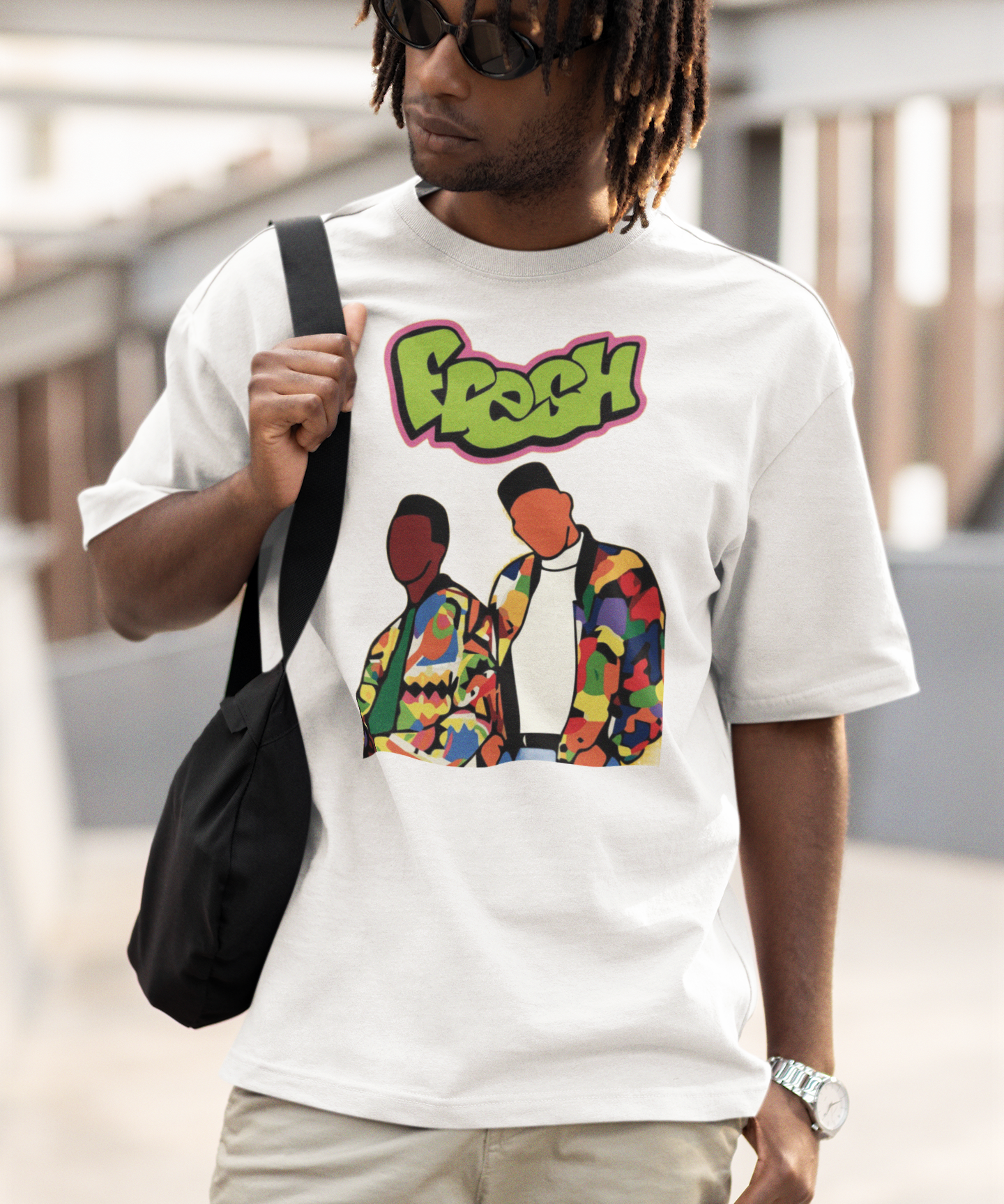 90s Fresh Prince Swagger: Bel-Air Edition | Graphic Art Streetwear Tee - Prince - Streetwear Art by AndrooArt