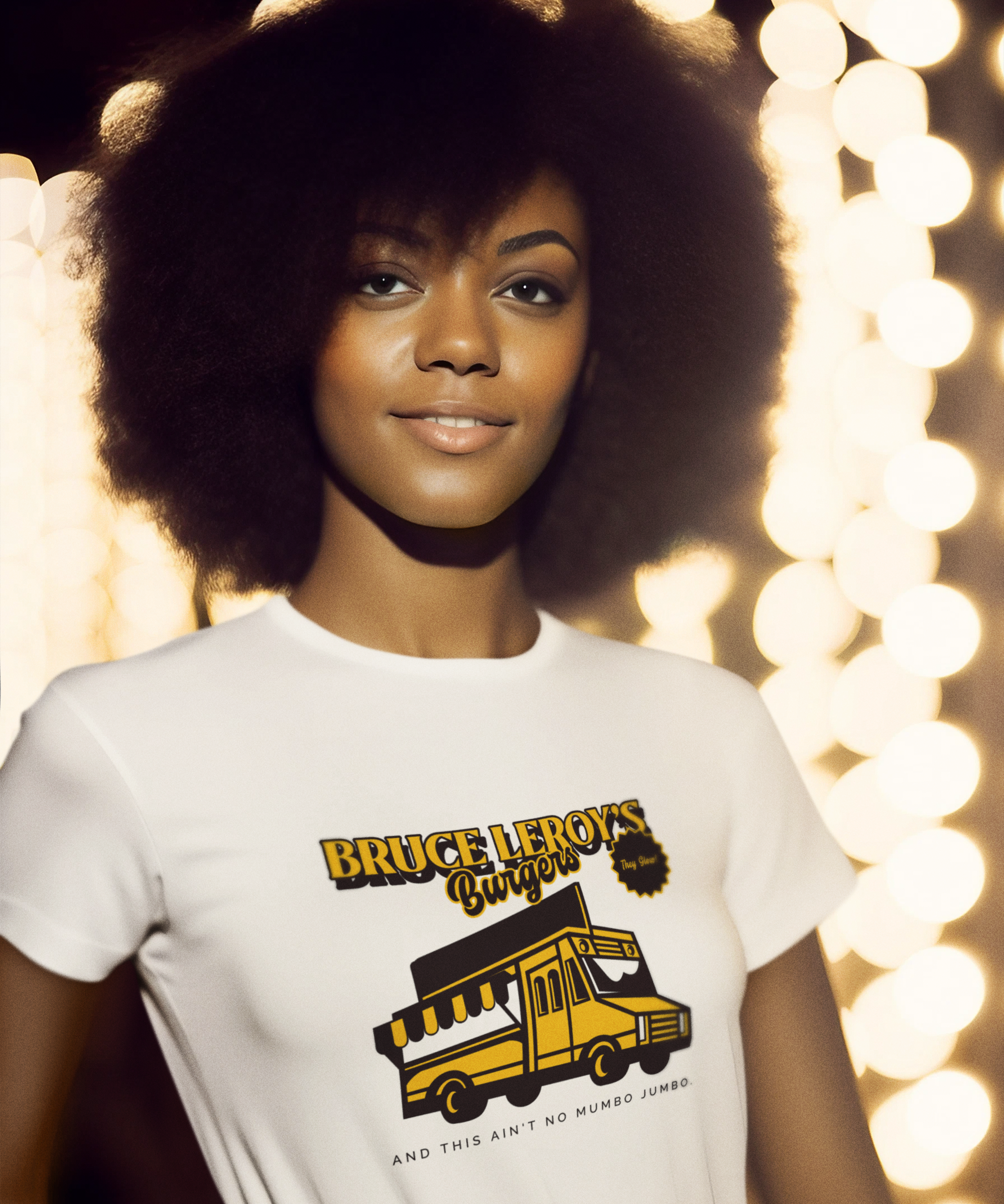 Bruce Leroy's Burgers | Unisex T-Shirt | Graphic Art Streetwear Tee - Bruce Leroy - Streetwear Art by AndrooArt
