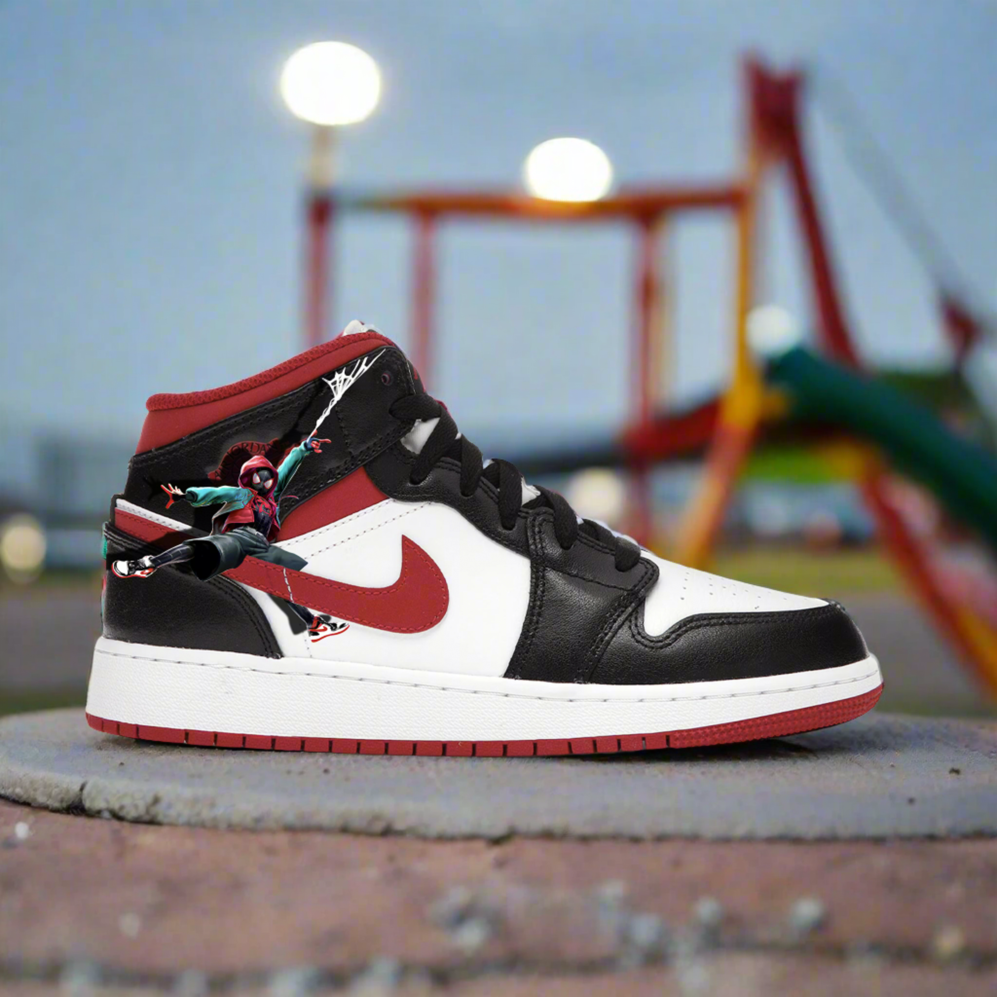 Miles Morales Youth Jordan 1 Mid