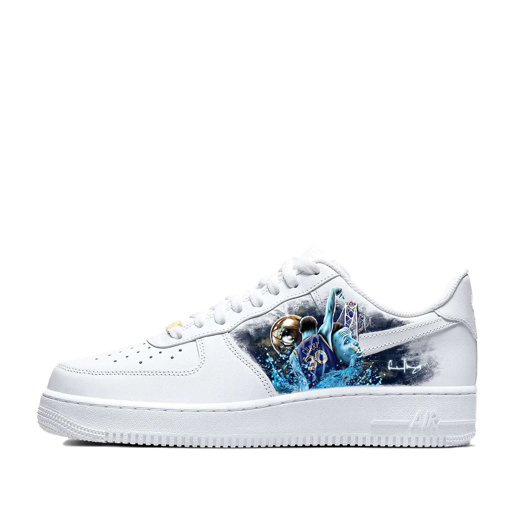 Splash | Steph Curry Inspired | Limited Edition Nike AF1 - Androo's Art