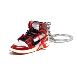3D Air Jordan 1 Off-White 'Chicago' Mini Sneaker Keychain - Androo's Art