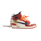 3D Air Jordan 1 Off-White 'Chicago' Mini Sneaker Keychain | ORANGE Laces