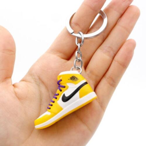 3D Air Jordan 1 MID 'LAKERS' Yellow Keychain - Androo's Art