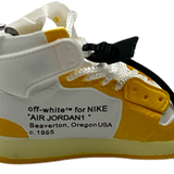 3D Off White Yellow Mini Jordan Sneaker Keychain - Androo's Art