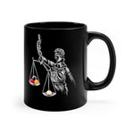 American Justice? | Black Coffee Mug - Androo's Art