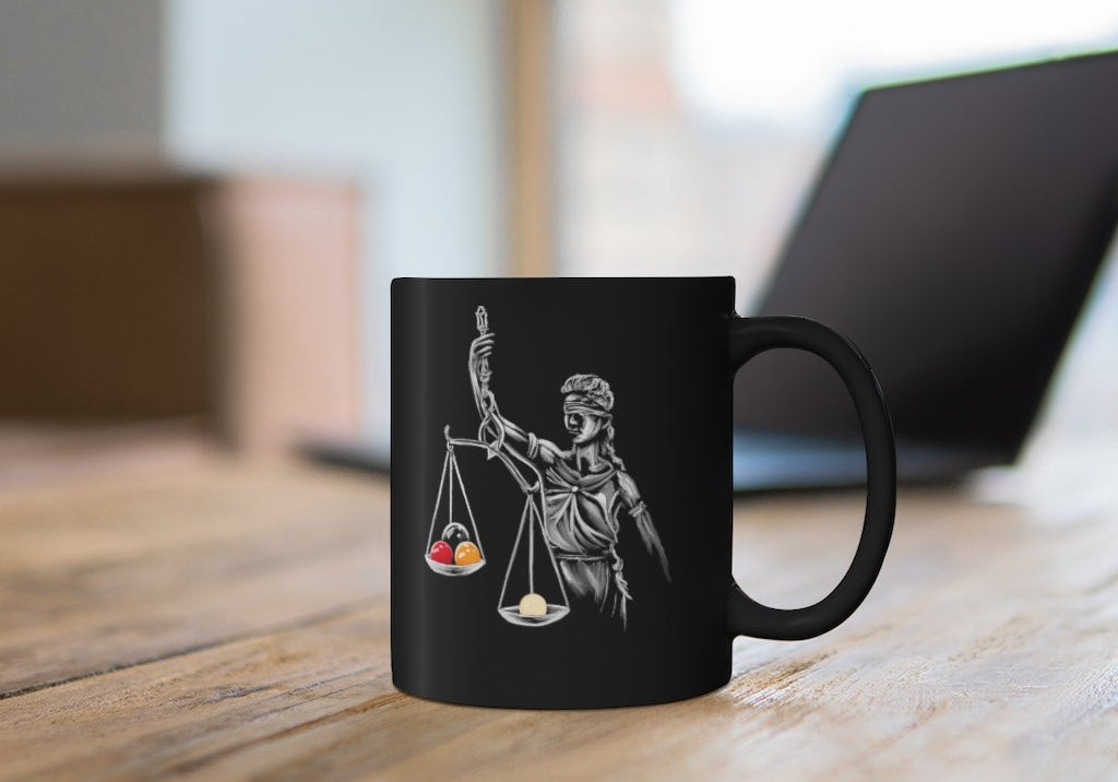 American Justice? | Black Coffee Mug - Androo's Art