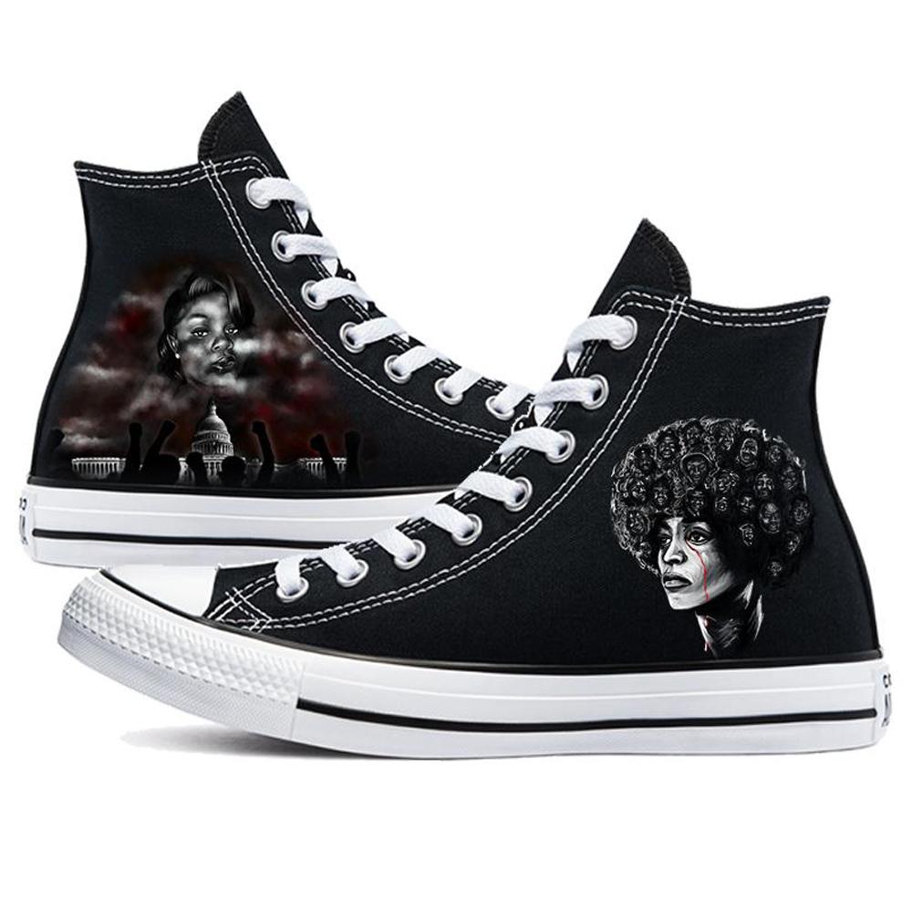 Angela Davis and Breonna Taylor | Say Their Names | Converse - Streetwear Sneakers - Streetwear Art by AndrooArt