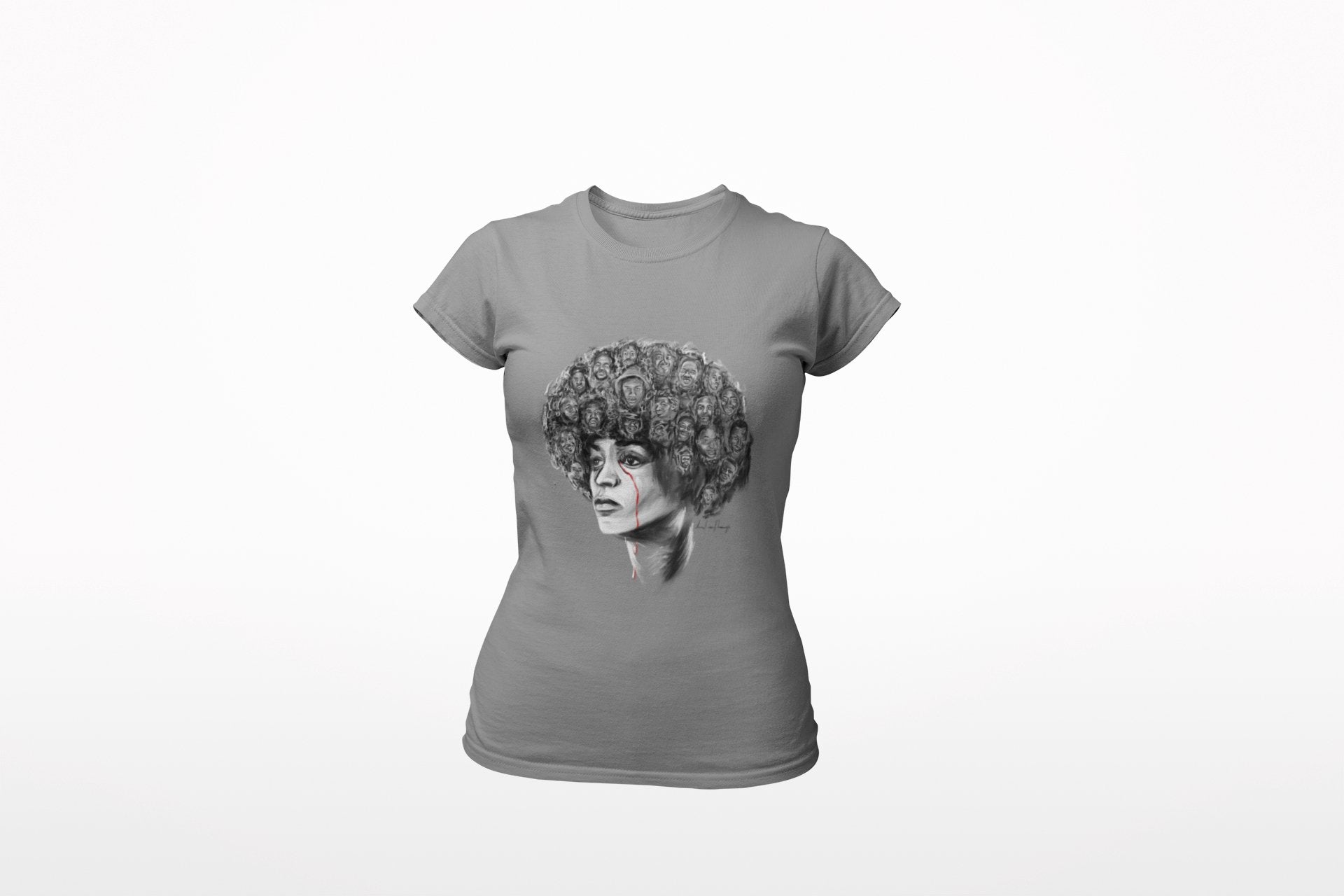 Angela Davis T-Shirt | Angela Davis Understands | Ladies' Crewneck T-Shirt - Androo's Art