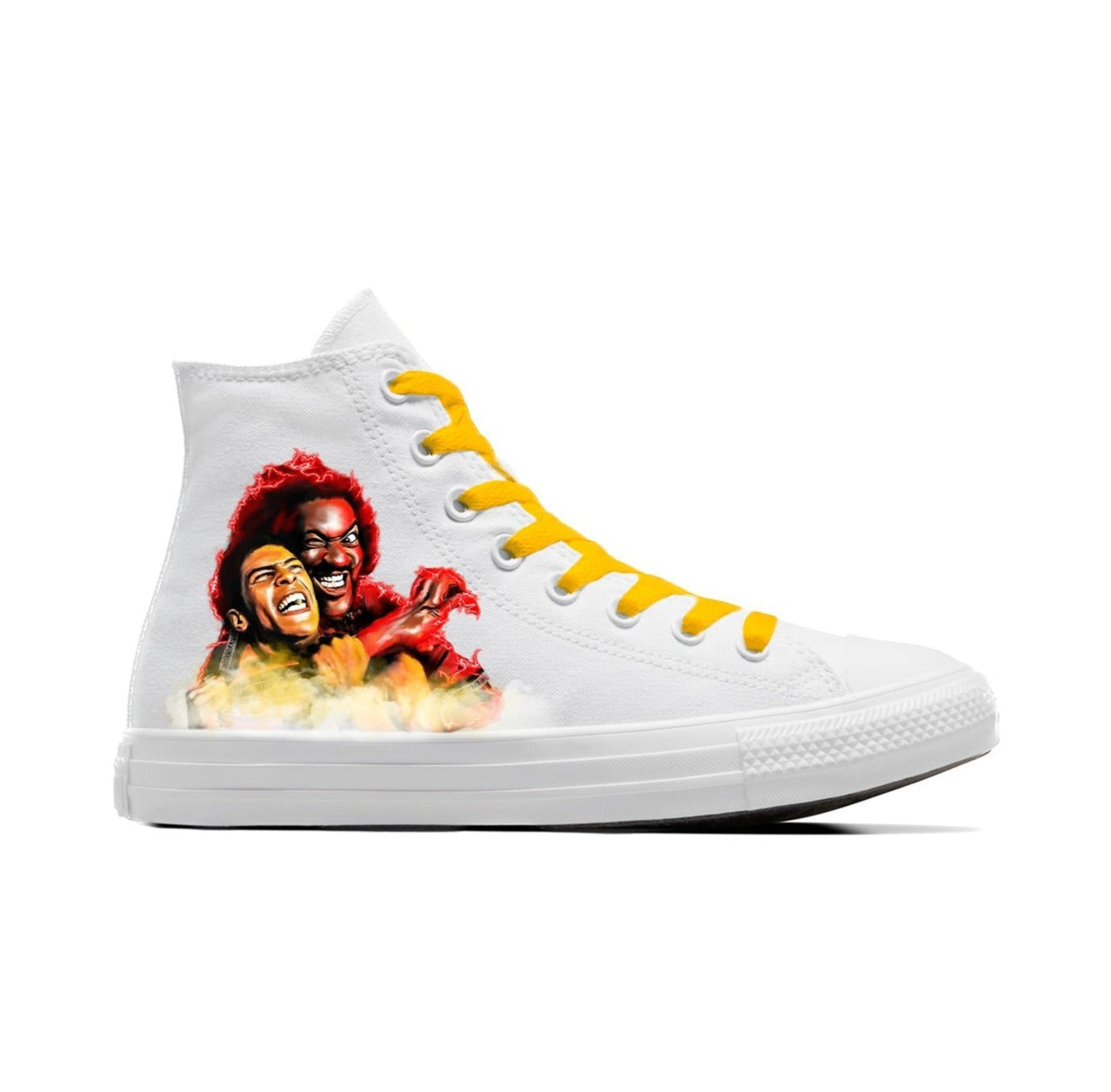 Bruce Leroy "I Am" The Master Cloud White Converse - Androo's Art