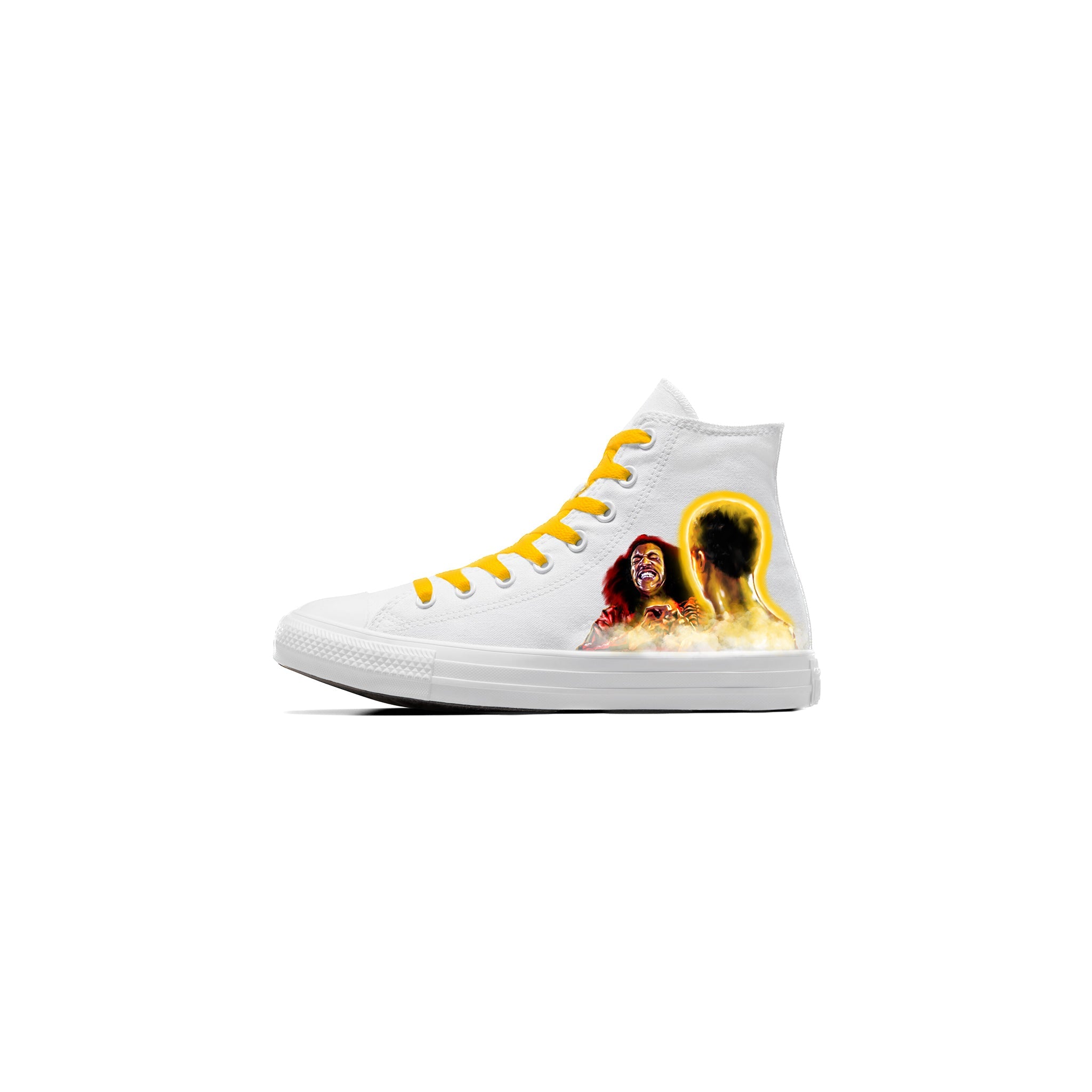 Bruce Leroy "I Am" The Master Cloud White Converse - Androo's Art