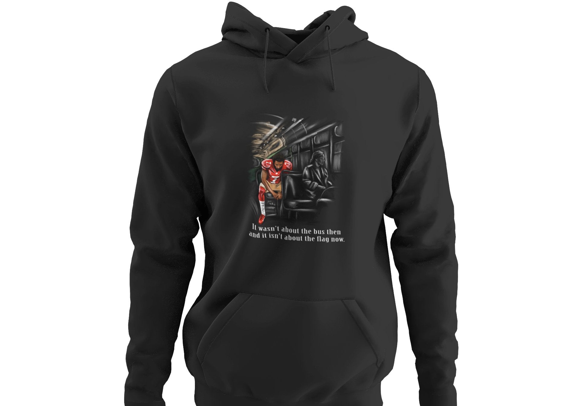 Bus Flag Quote | Stand by Sitting | Unisex Hoodie - Androo's Art