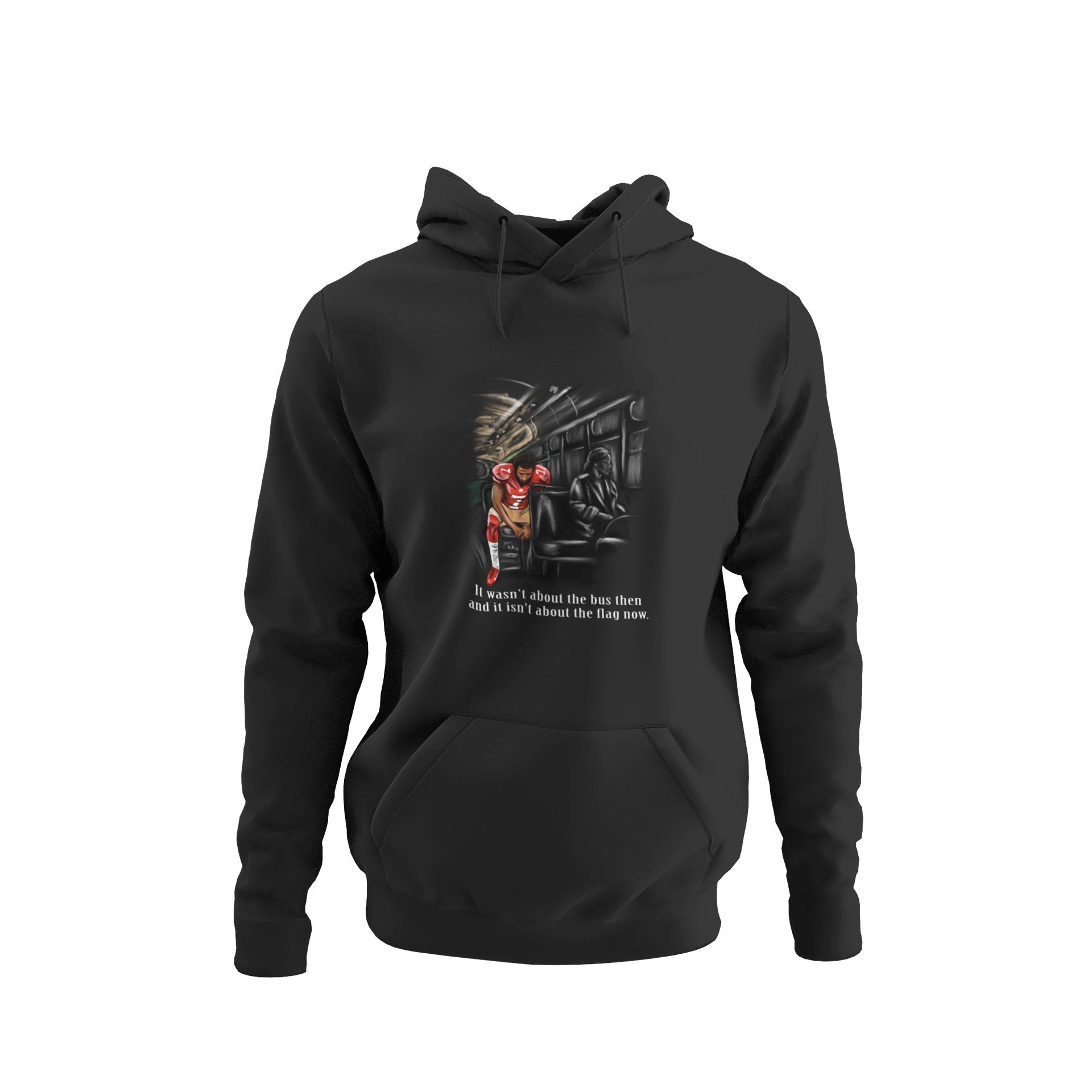 Bus Flag Quote | Stand by Sitting | Unisex Hoodie - Androo's Art
