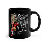 Colin Kaepernick & Rosa Parks | Stand By Sitting | Quote | Black Coffee Mug - Androo's Art