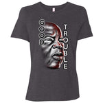 John Lewis T-Shirt | "Good Trouble" | Ladies' Crewneck Grey T-Shirt - Androo's Art