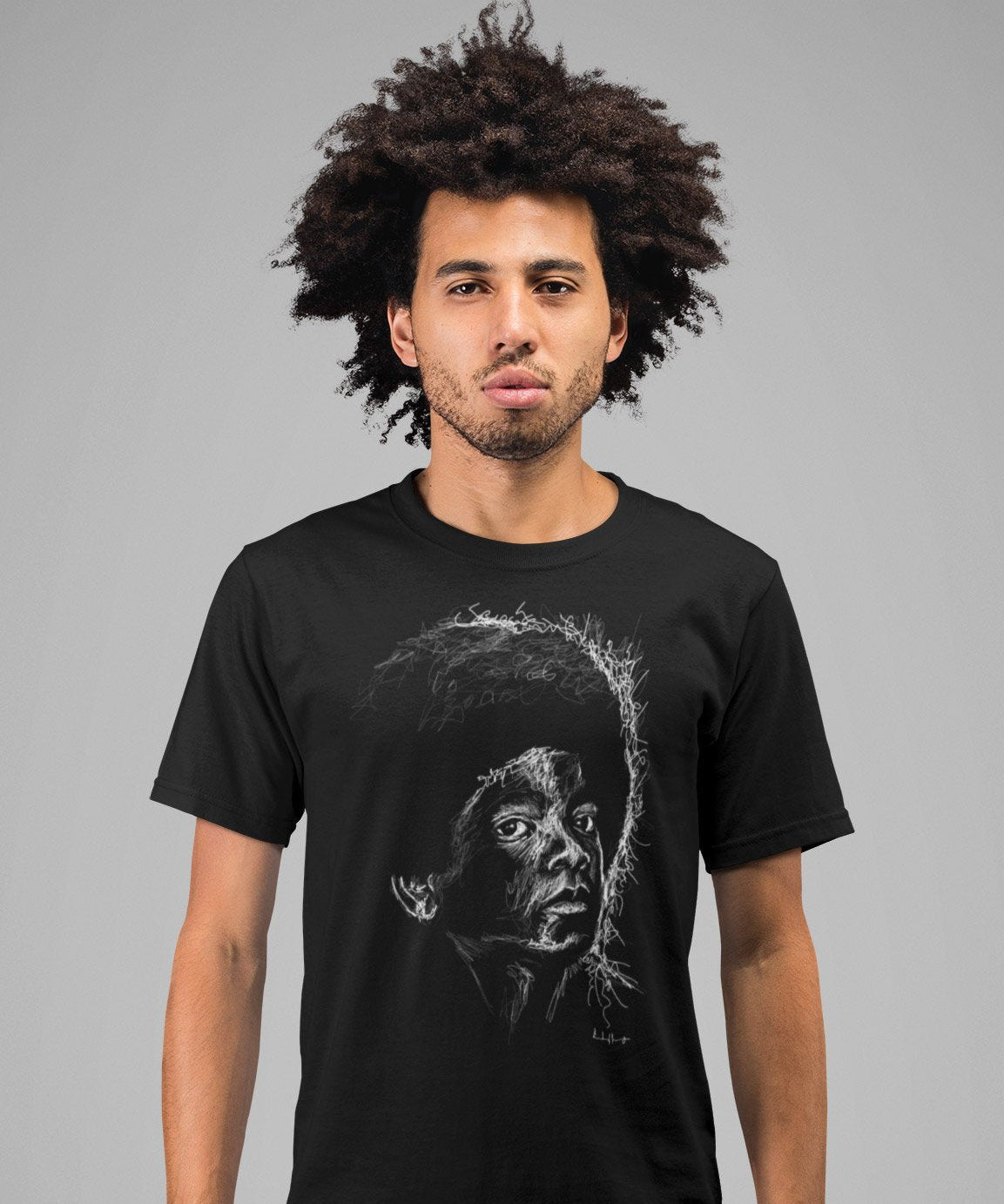 Michael Jackson T-Shirt | Young Michael | Unisex Black T-Shirt - Androo's Art