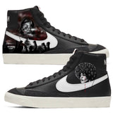 Nike Blazer Mid Sneakers | Black and White | "Say Their Names’’ - Androo's Art