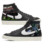 Nike Blazer Mid Sneakers | Black & White | "Kneel on Purpose" - Androo's Art
