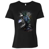 Our America T-Shirt | Ladies' Black Crewneck T-shirt - Androo's Art