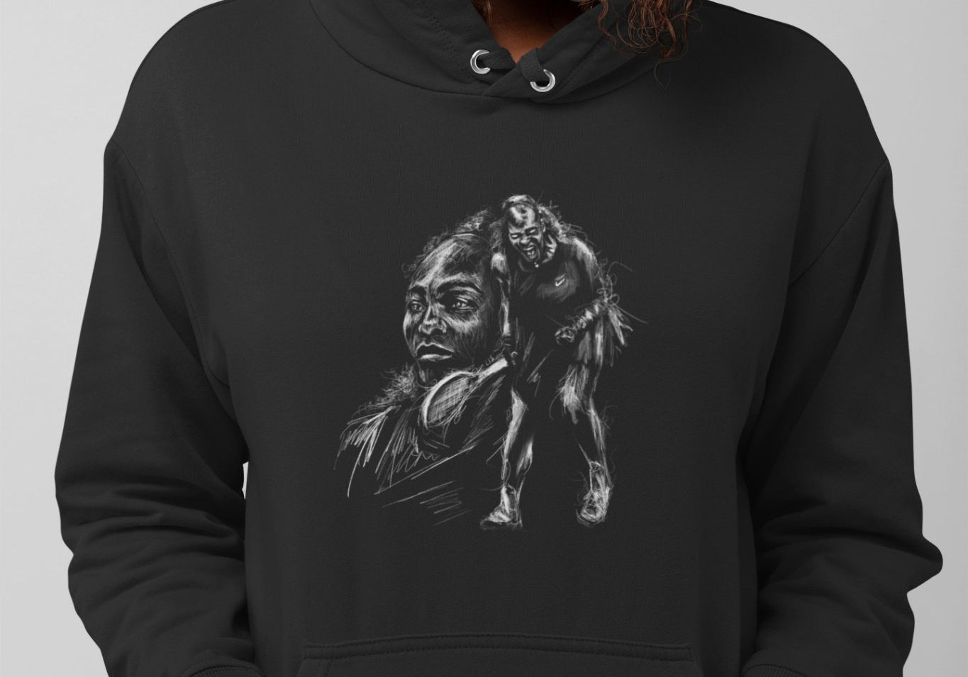 Serena Williams | Sketch | Unisex Hoodie - Androo's Art