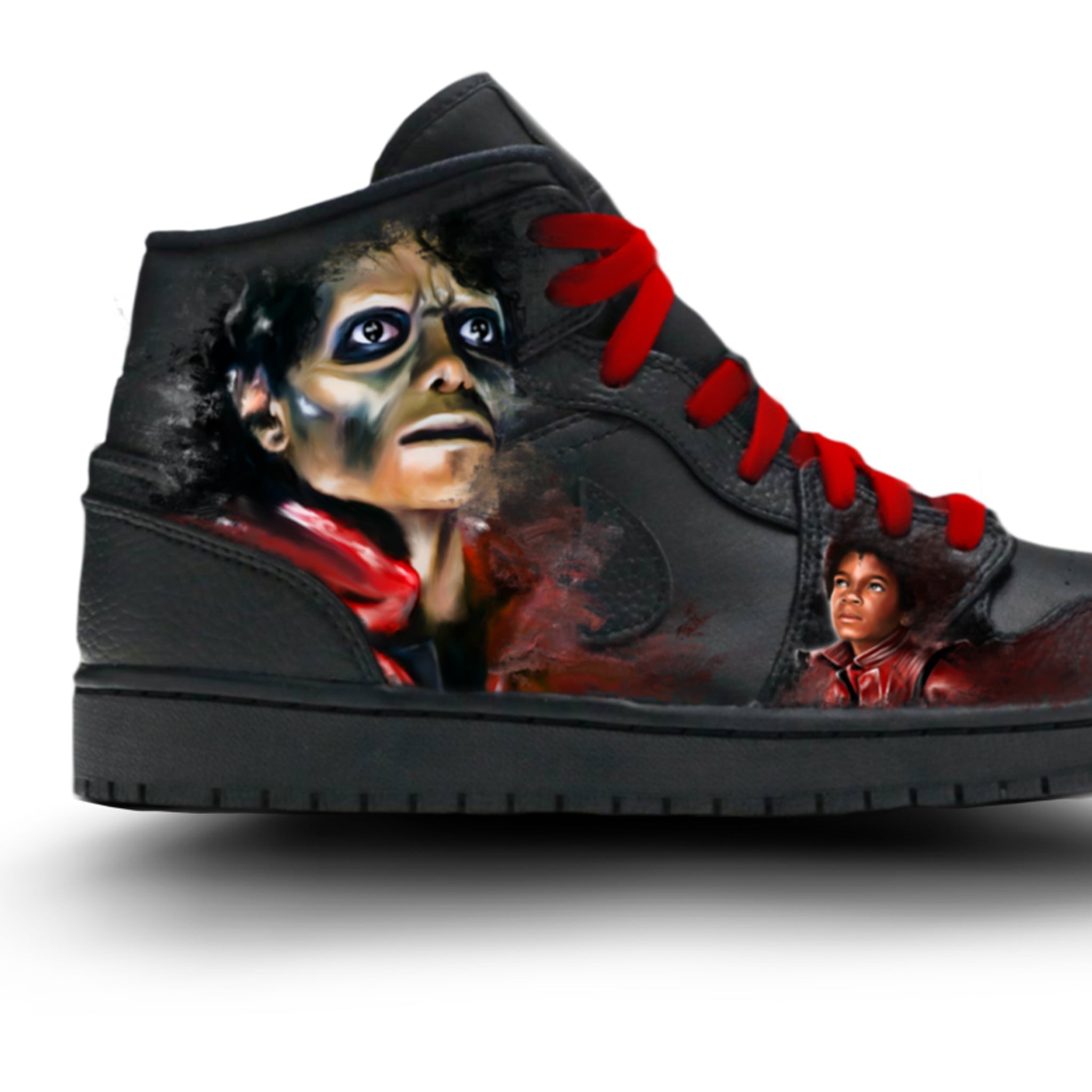 Triple Black Nike Jordan 1 | "MJ1"s of 50 - Michael Jordan - Streetwear Art by AndrooArt