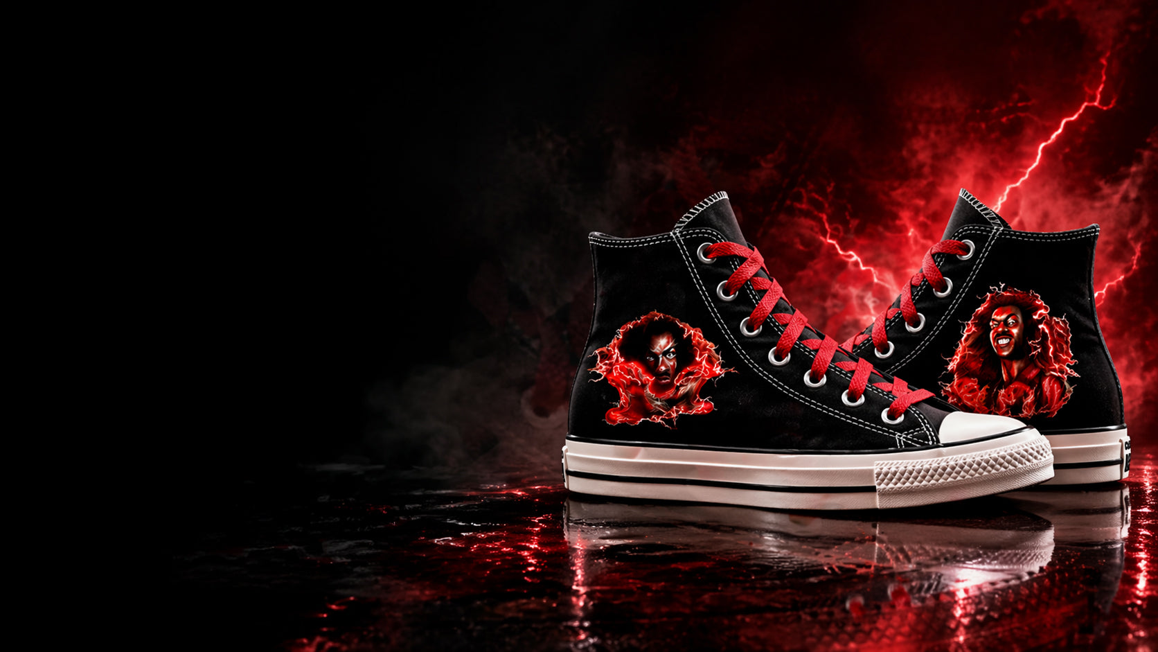 Homepage mobile hero for Sho Nuff | The Master | Converse custom sneaker campaign